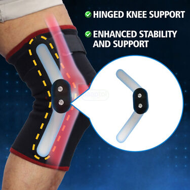 Compression Knee Support with Hinges And Magnetic Therapy for Pain Relief (PRS59)