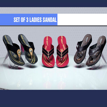 Pack of 3 Ladies Sandals (LS3)