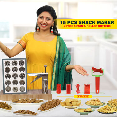 15 Pcs Snack Maker + Free 5Pcs Roller Cutter (15SM8)