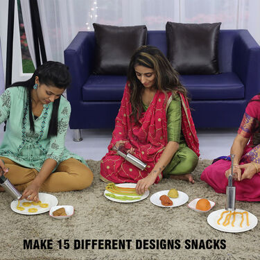 15 Pcs Snack Maker + Free 5Pcs Roller Cutter (15SM8)