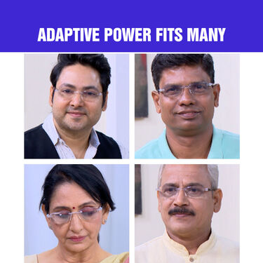 Rimless Adaptive Power Reading Glasses B1 G1 (2RG1)