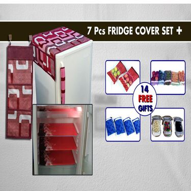 7 Pcs Geometric Fridge Cover Set + 14 Free Gifts