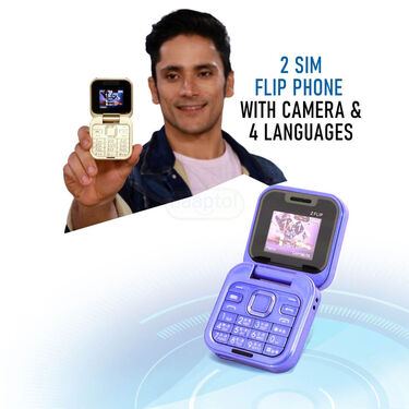 2 Sim Flip Phone With Camera & 4 Languages (PMH1)
